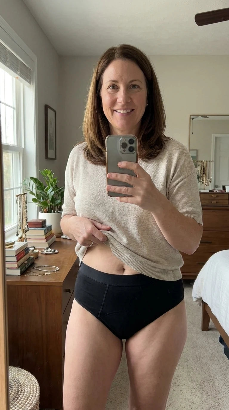 Woman wearing Sistera underwear